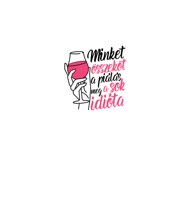 Minket összeköt a piálás minta szürke pólón