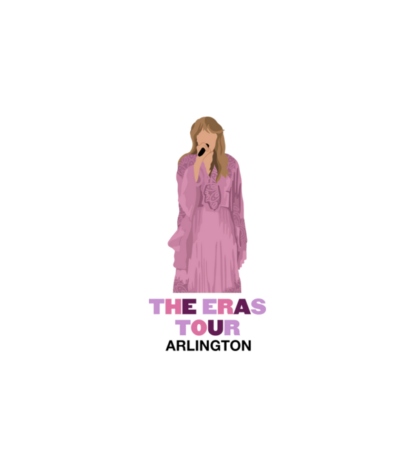 Taylor Swift The Eras Tour Arlington 3 minta fehér pólón