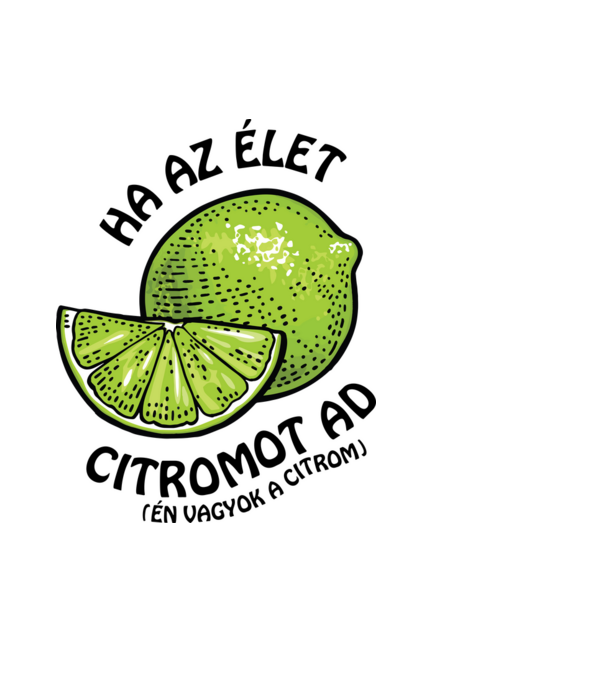 Tequila és citrom fekete minta fekete pólón