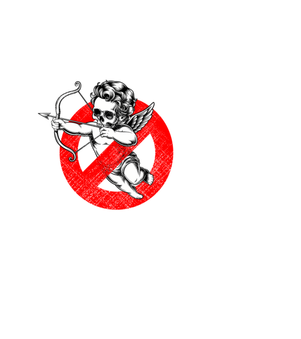 Anti Valentines Club fehér minta fekete pólón