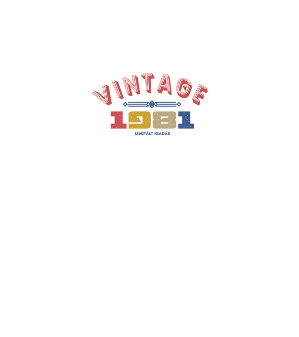 vintage 1981 minta fehér pólón