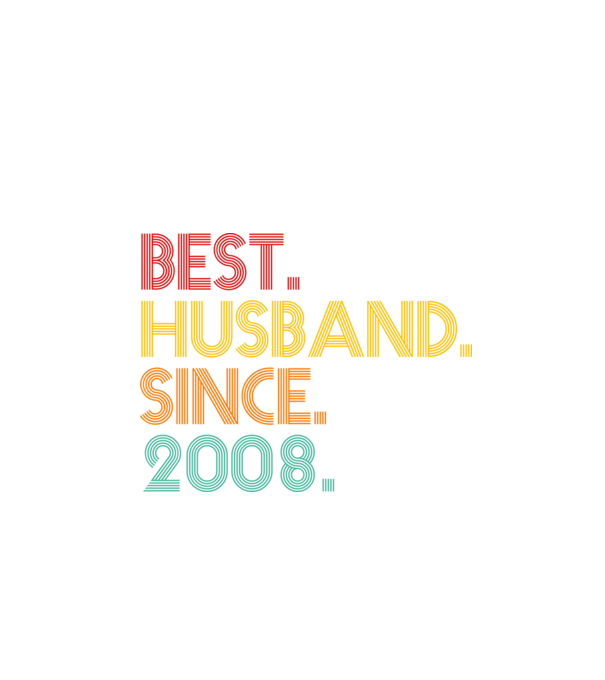 best husband since 2008 retro minta fekete pólón