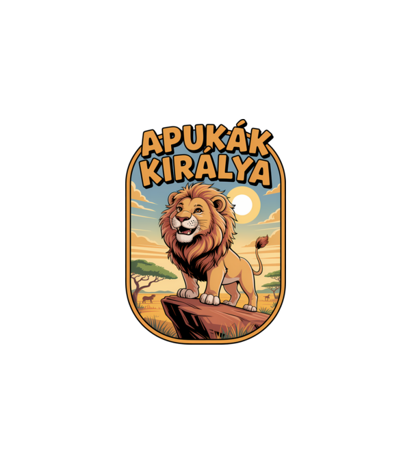 Apukák királya minta fehér pólón