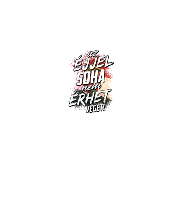 Az éjjel soha nem érhet véget minta királykék pólón