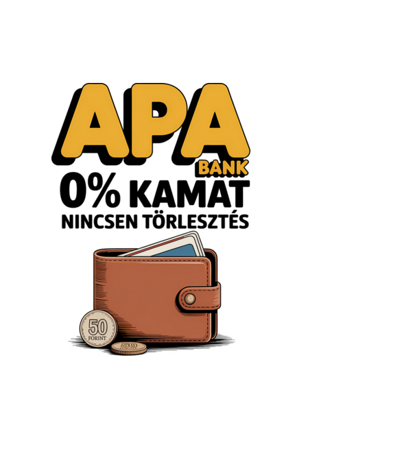 APA BANK minta világoskék pólón