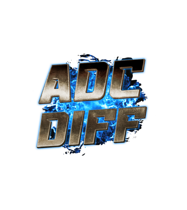 ADC DIFF metalic blue fire minta fehér pólón