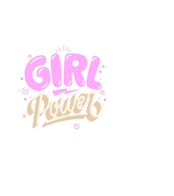 Girl power minta fehér pólón