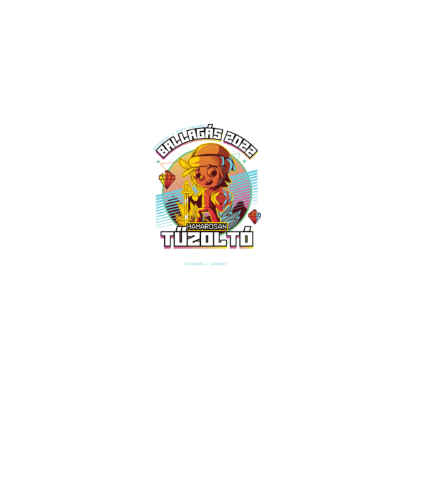 Arcade Jövőbeli szakmás tűzoltó minta fekete pólón