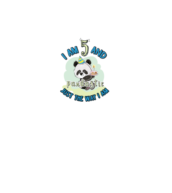 PANDASTIC 5 minta fehér pólón