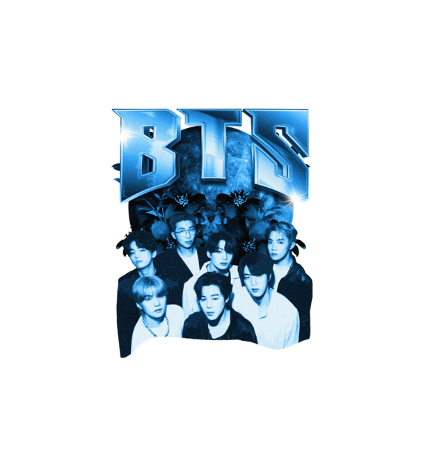 BTS blue minta fehér pólón