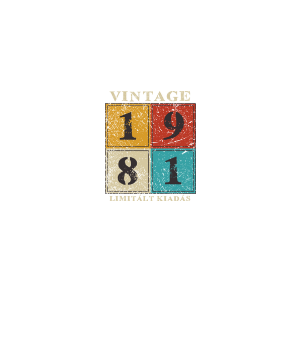 vintage_1981_limitált_világos minta szürke pólón