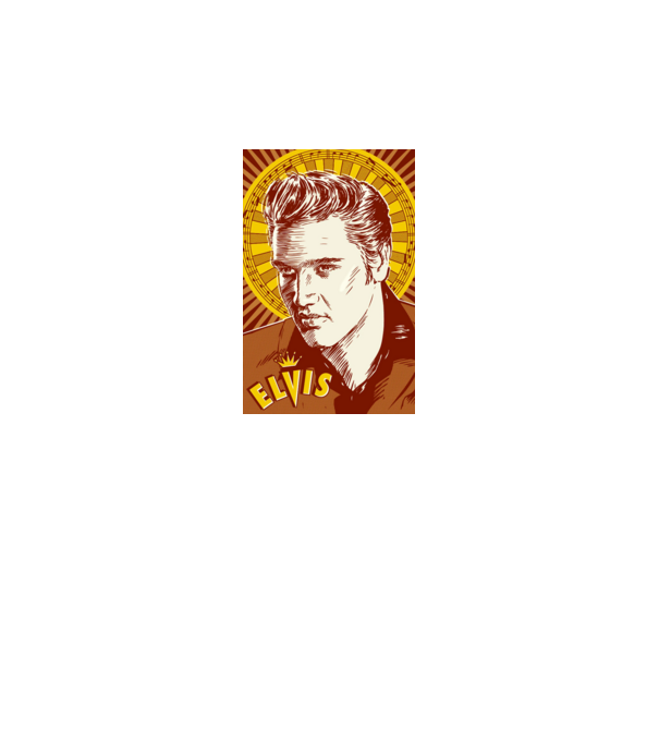 ELVIS a király minta fekete pólón