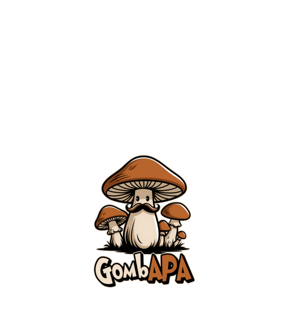 GombAPA minta fehér pólón