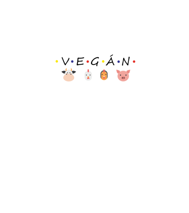 Vegan friends minta szürke pólón