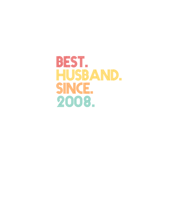best husband since 2008 retro minta fekete pólón