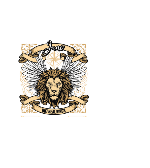 KINGS ARE BORN 1975 - JÚNIUS minta fekete pólón