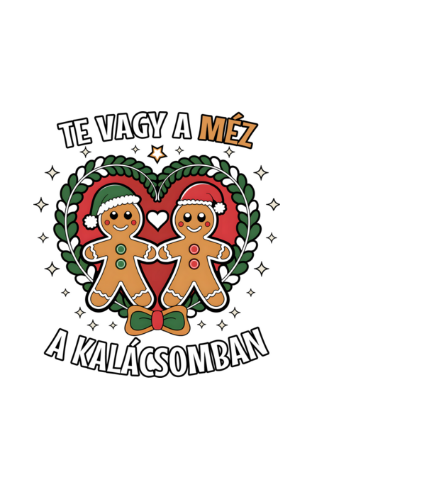 Te vagy a méz a kalácsomban Páros minta fekete pólón