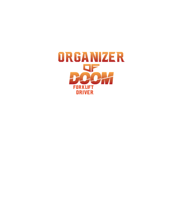 organizer of DOOM minta fekete pólón