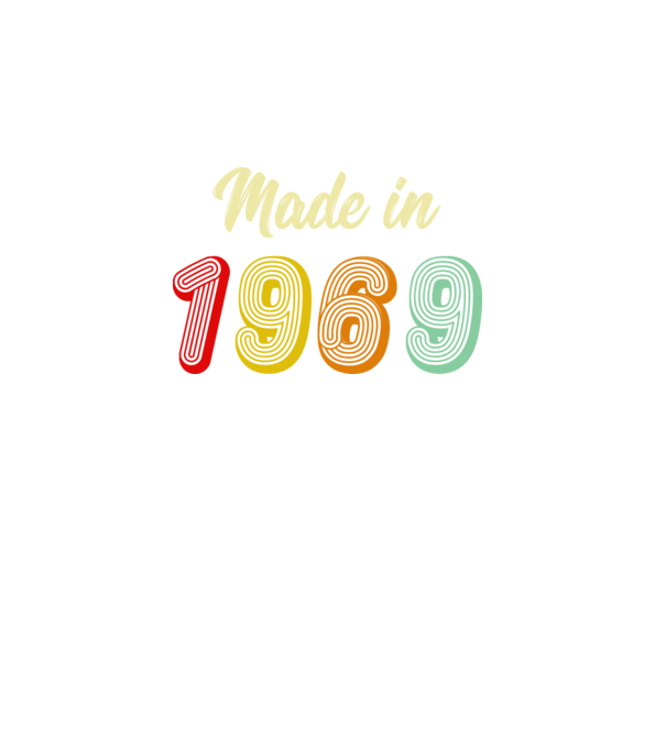 made in 1969 retro minta türkiz pólón