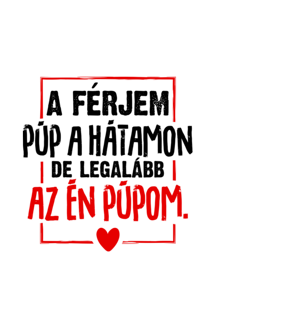 Púp a hátamon férjem minta világoskék pólón