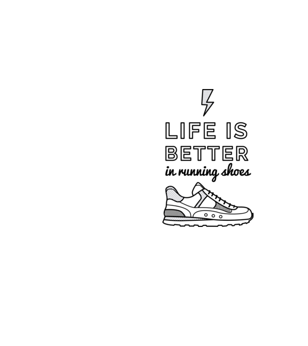 Life is better running shoes minta neonsárga pólón