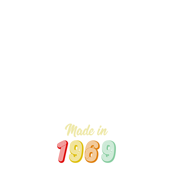 made in 1969 retro minta sötétkék pólón