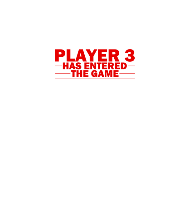 Player 3 entered the game minta fehér pólón