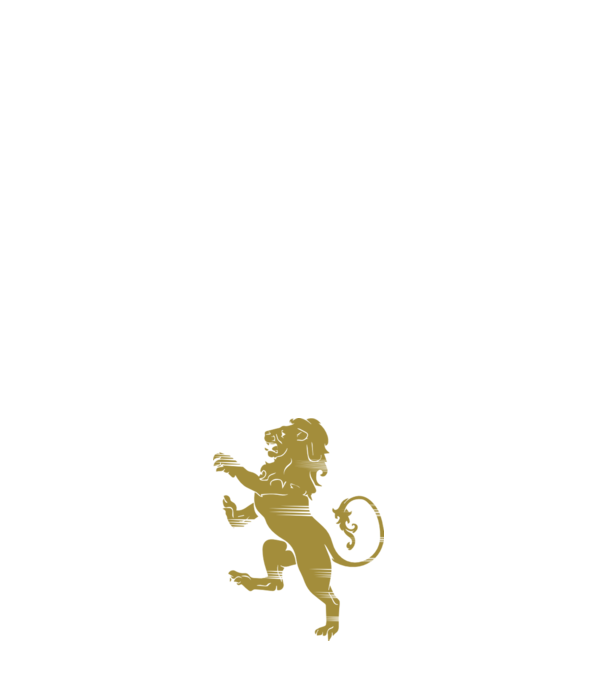 Lion Rampant minta fehér pólón