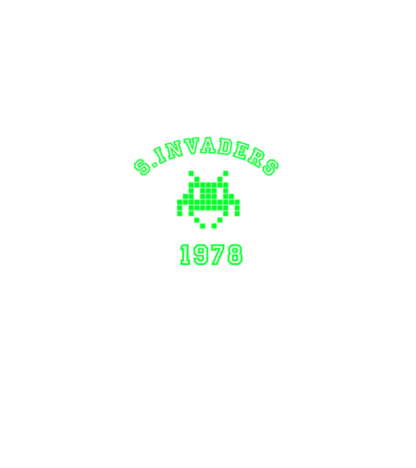 s.invaders minta fekete pólón