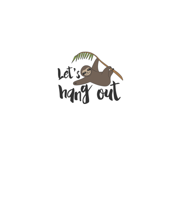 Let's hang out sloth minta szürke pólón
