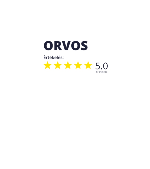 Értékelés 5 csillag - ORVOS minta fehér pólón