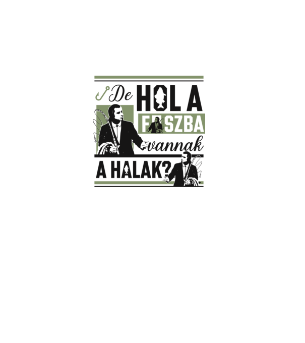 Hol a fszba vannak a halak minta fehér pólón
