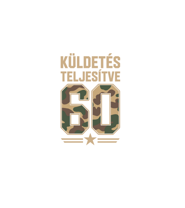 Küldetés teljesítve 60 minta sötétkék pólón