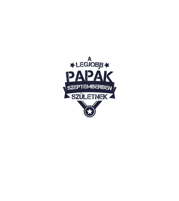 Csillagos legjobb papák szeptember minta menta pólón