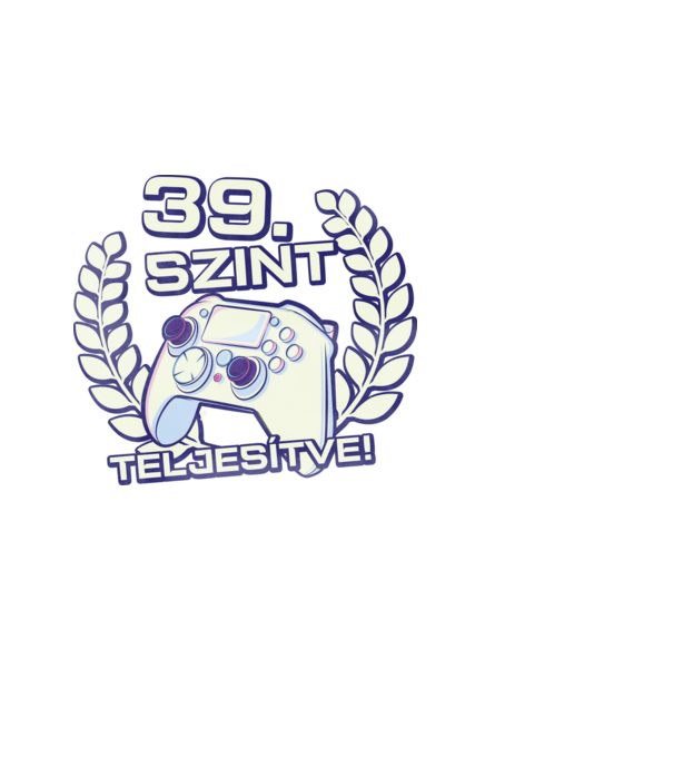 39. szint teljesítve minta fekete pólón