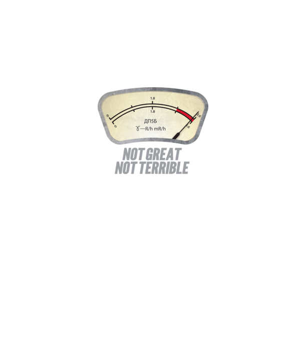 Dosimeter minta szürke pólón