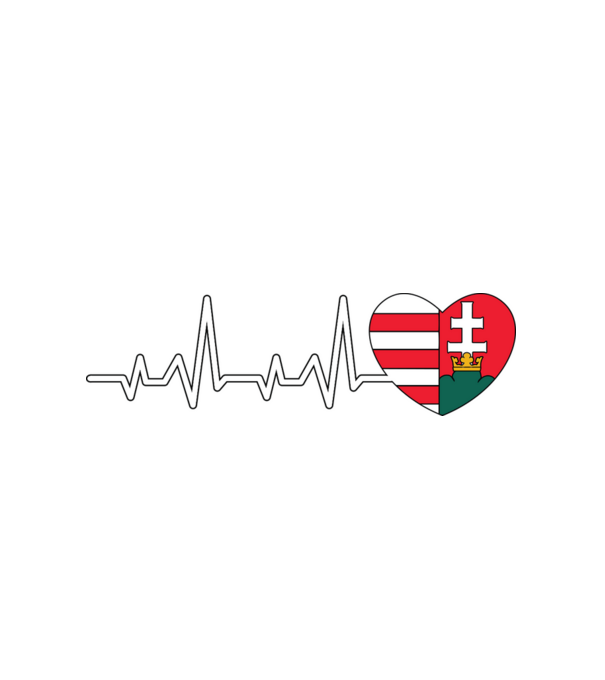 Címer heartbeat minta fehér pólón
