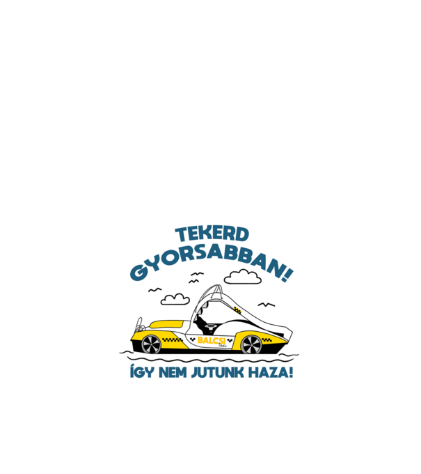 Balcsi Taxi minta fehér pólón