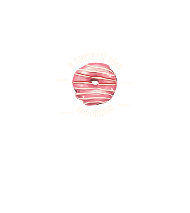 Anatomy of a perfect donut lght minta fekete pólón
