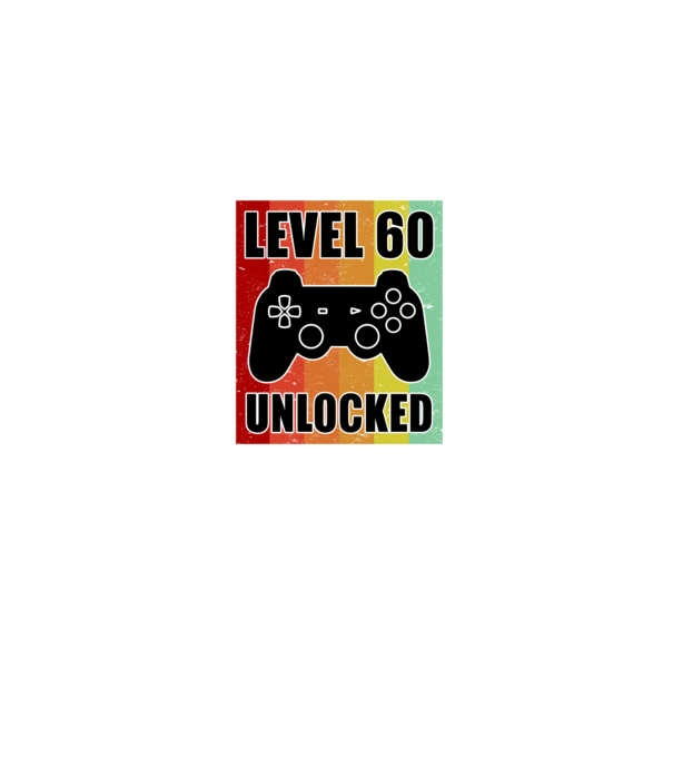 Level 60 unlocked retro gamer minta farmerkék pólón