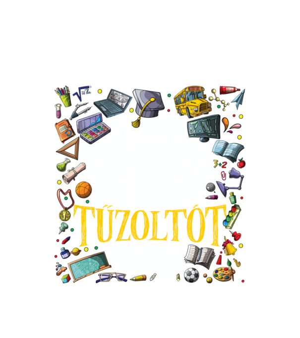 Jövőbeli tűzoltó minta fehér pólón
