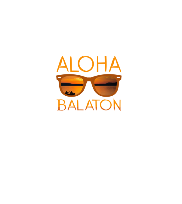 Aloha Balaton minta sötétkék pólón