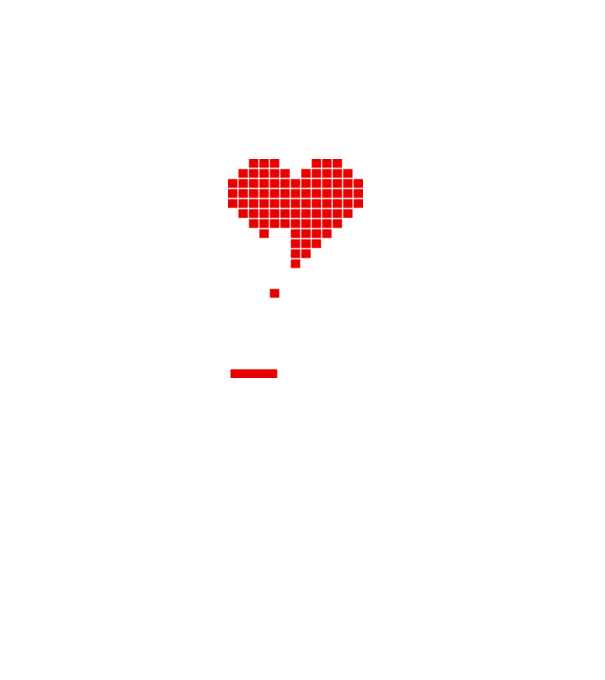 Heart game minta fehér pólón