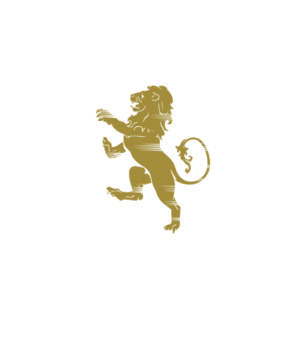 Lion Rampant minta fekete pólón