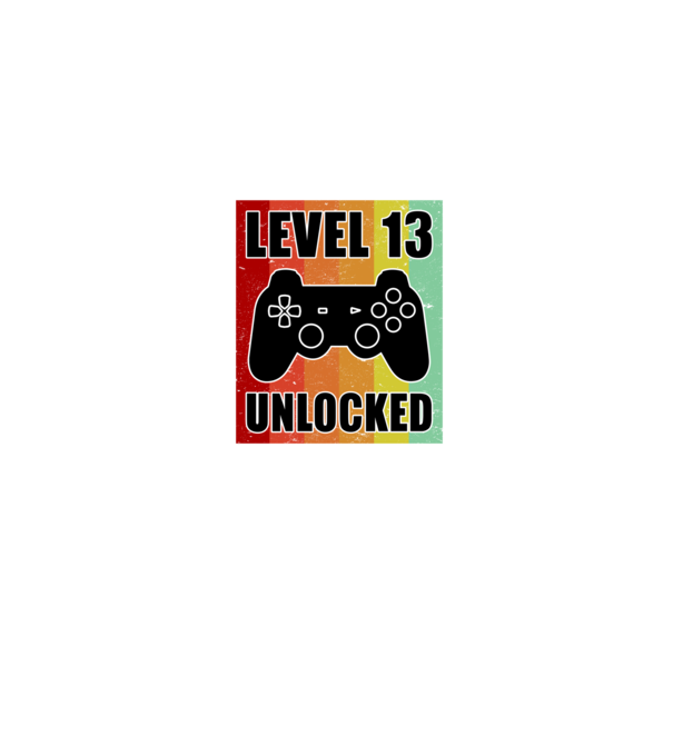 level 13 unlocked retro gamer minta szürke pólón