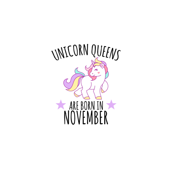 Unicorn queens are born in - November minta farmerkék pólón