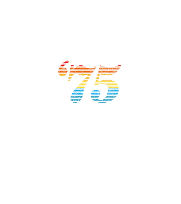 Retro születésnap 1975 minta fekete pólón