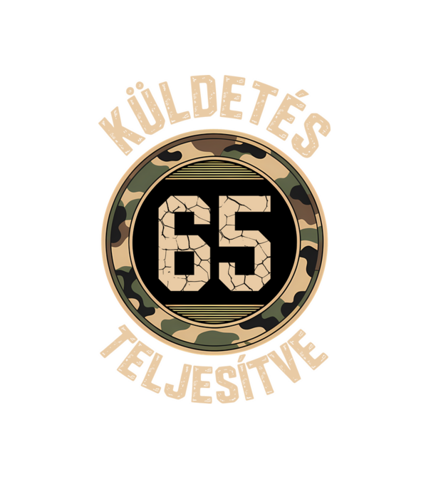 Küldetés teljesítve 65 minta fehér pólón