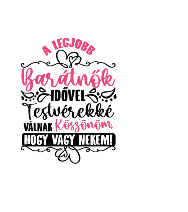 Legjobb barátnők minta világoskék pólón