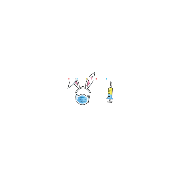Karantén húsvét minta fekete pólón